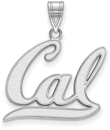Image of 10K White Gold University of California Berkeley Large Pendant LogoArt 1W004UCB