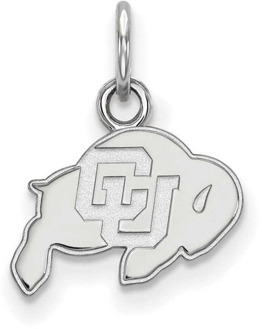 Image of 10K White Gold University of Colorado X-Small Pendant by LogoArt