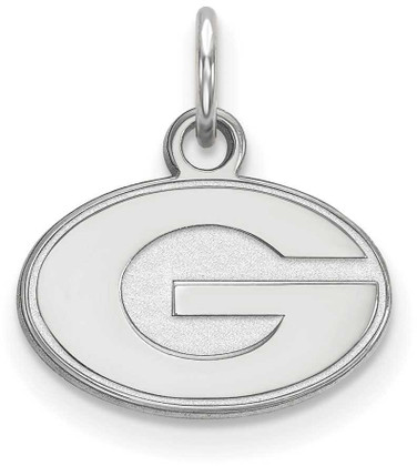 Image of 10K White Gold University of Georgia X-Small Pendant by LogoArt (1W001UGA)