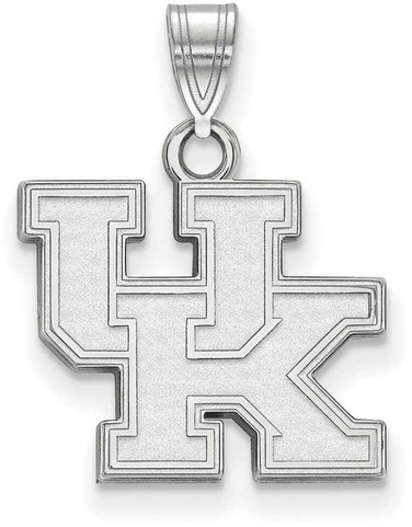 Image of 10K White Gold University of Kentucky Small Pendant by LogoArt (1W002UK)