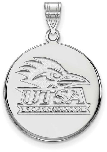 Image of 10K White Gold University of Texas at San Antonio Large Disc Pendant by LogoArt Image of 10K White Gold University of Texas at San Antonio Large Disc Pendant by LogoArt