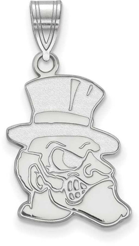 Image of 10K White Gold Wake Forest University Large Pendant by LogoArt (1W058WFU)