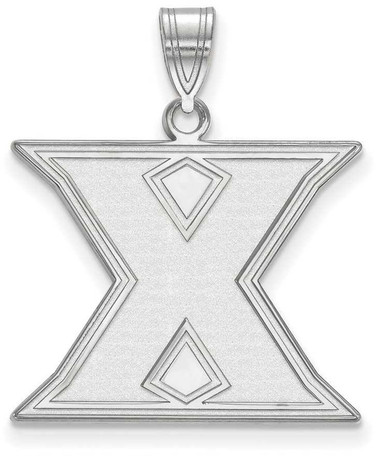 Image of 10K White Gold Xavier University Large Pendant by LogoArt
