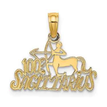 Image of 10K Yellow Gold 100% SAGITTARIUS Pendant