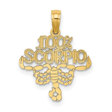 Image of 10K Yellow Gold 100% SCORPIO Pendant