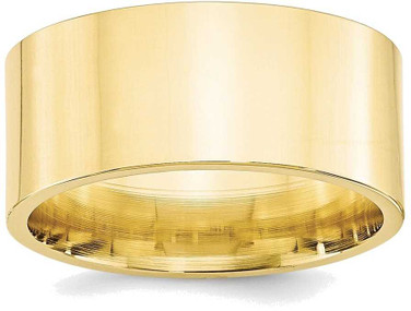 Image of 10K Yellow Gold 10mm Standard Flat Comfort Fit Band Ring