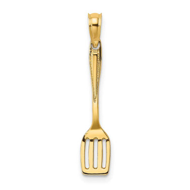 Image of 10K Yellow Gold 3-D Polished Spatula Pendant