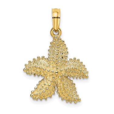 Image of 10K Yellow Gold Beaded Starfish Pendant