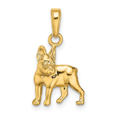 Image of 10k Yellow Gold Boston Terrier Dog Pendant