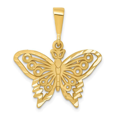 Image of 10K Yellow Gold Butterfly Pendant 10C1849