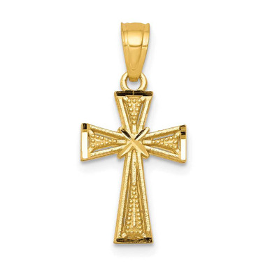 Image of 10K Yellow Gold Cross Pendant 10C1113