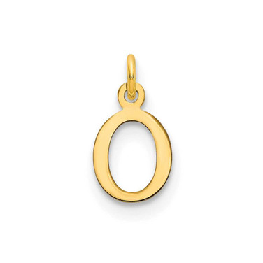 Image of 10K Yellow Gold Cutout Letter O Initial Charm