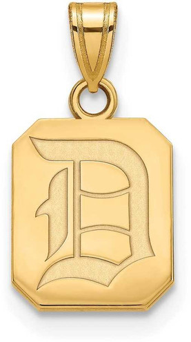 Image of 10K Yellow Gold Duquesne University Small Pendant by LogoArt (1Y005DUU)