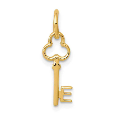 Image of 10K Yellow Gold E Key Charm