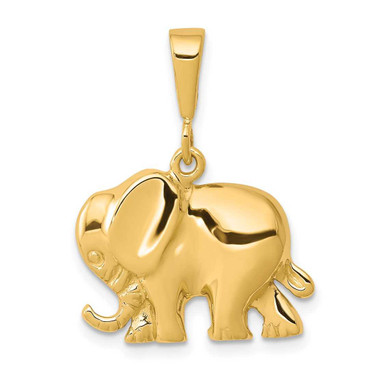 Image of 10K Yellow Gold Elephant Pendant