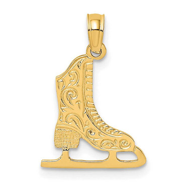 Image of 10K Yellow Gold Ice Skate Pendant