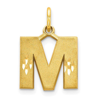 Image of 10K Yellow Gold Initial M Charm 10C768M