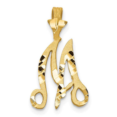 Image of 10K Yellow Gold Initial M Pendant 10C767M