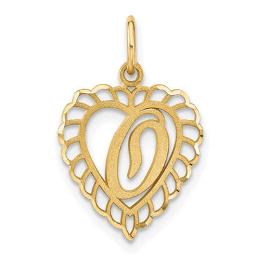 Image of 10K Yellow Gold Initial O Charm 10C568O