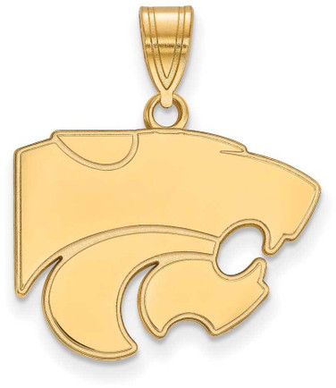 Image of 10K Yellow Gold Kansas State University Medium Pendant by LogoArt (1Y003KSU)