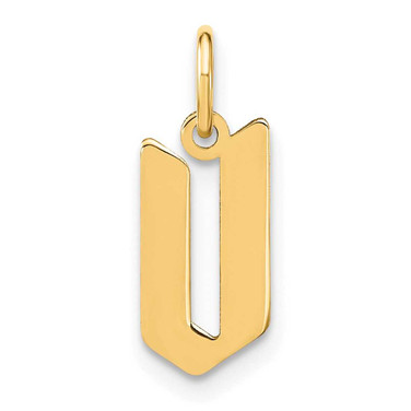 Image of 10K Yellow Gold Letter V Initial Charm 10XNA1335Y/V