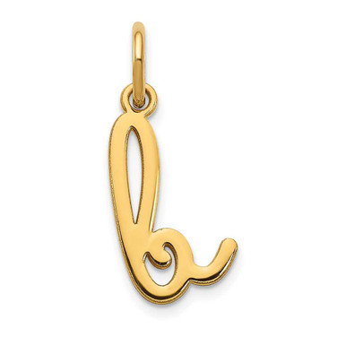 Image of 10K Yellow Gold Lower case Letter B Initial Charm 10XNA1307Y/B