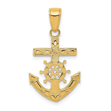 Image of 10K Yellow Gold Mariners Cross Pendant 10K3076