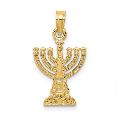 Image of 10k Yellow Gold Menorah Pendant