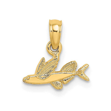 Image of 10K Yellow Gold Mini Flying Fish Pendant