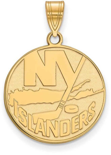 Image of 10K Yellow Gold NHL New York Islanders Large Pendant by LogoArt