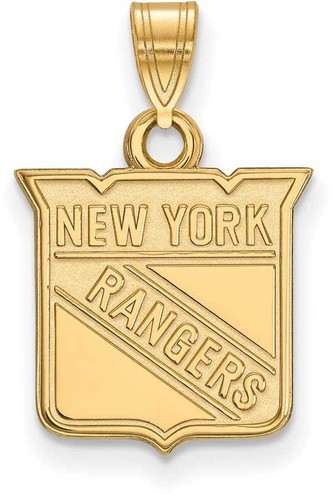 Image of 10K Yellow Gold NHL New York Rangers Small Pendant by LogoArt