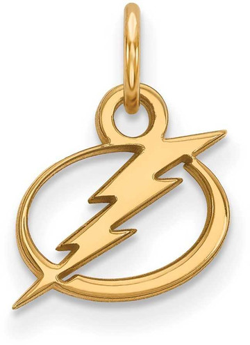 Image of 10K Yellow Gold NHL Tampa Bay Lightning X-Small Pendant by LogoArt Image of 10K Yellow Gold NHL Tampa Bay Lightning X-Small Pendant by LogoArt