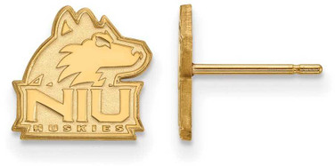 Image of 10K Yellow Gold Northern Illinois University X-Small Post Earrings by LogoArt