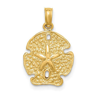 Image of 10K Yellow Gold Polished Sand Dollar Pendant 10K7666