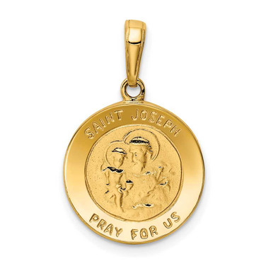Image of 10K Yellow Gold Saint Joseph Medal Pendant 10M1505