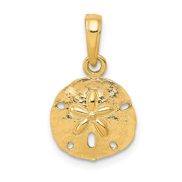 Image of 10k Yellow Gold Sand Dollar Pendant