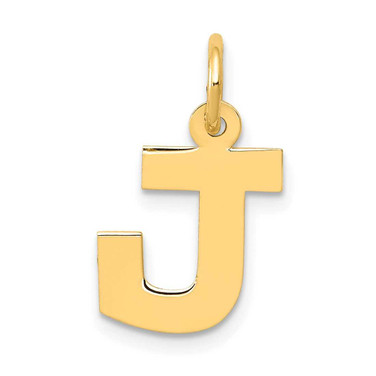 Image of 10K Yellow Gold Small Block Initial J Charm