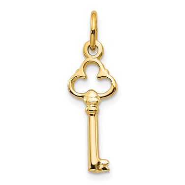 Image of 10K Yellow Gold Solid Key Charm 10C417