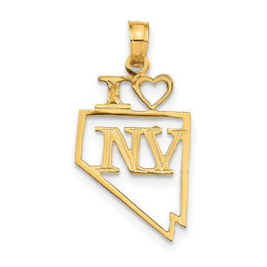 Image of 10k Yellow Gold Solid Nevada State Pendant