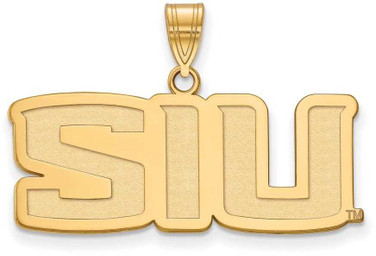 Image of 10K Yellow Gold Southern Illinois University Medium Pendant by LogoArt 1Y003SIU