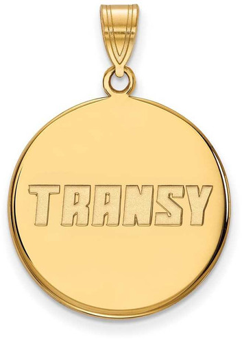 Image of 10K Yellow Gold Transylvania University Large Disc Pendant by LogoArt