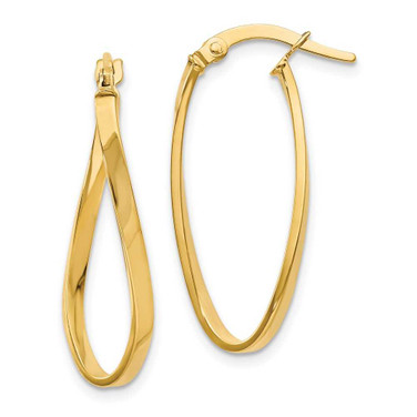 Image of 26mm 10k Yellow Gold Twist Hoop Earrings