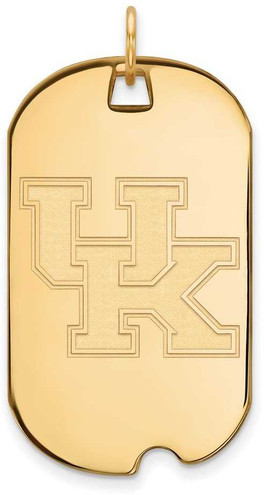 Image of 10K Yellow Gold University of Kentucky Large Dog Tag by LogoArt