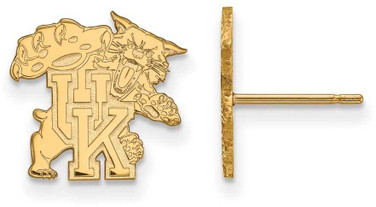Image of 10K Yellow Gold University of Kentucky Small Post Earrings by LogoArt (1Y051UK)