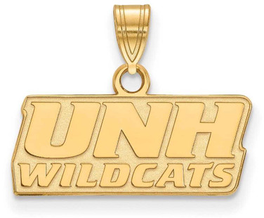 Image of 10K Yellow Gold University of New Hampshire Small Pendant by LogoArt (1Y013UNH)