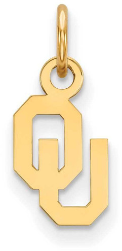 Image of 10K Yellow Gold University of Oklahoma X-Small Pendant by LogoArt