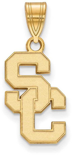 Image of 10K Yellow Gold University of Southern California Med Pendant LogoArt 1Y003USC