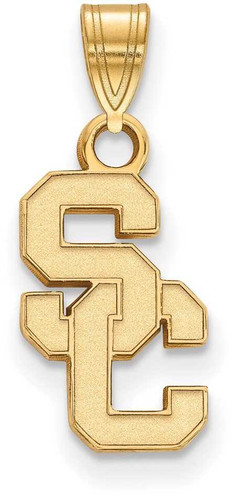Image of 10K Yellow Gold University of Southern California Small Pendant LogoArt 1Y002USC