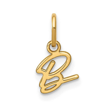 Image of 10K Yellow Gold Upper case Letter B Initial Charm