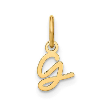 Image of 10K Yellow Gold Upper case Letter G Initial Charm